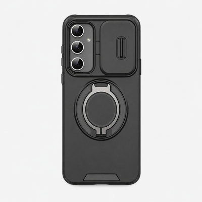 Armor Case with Camera Slide & Ring Kickstand for Samsung Galaxy