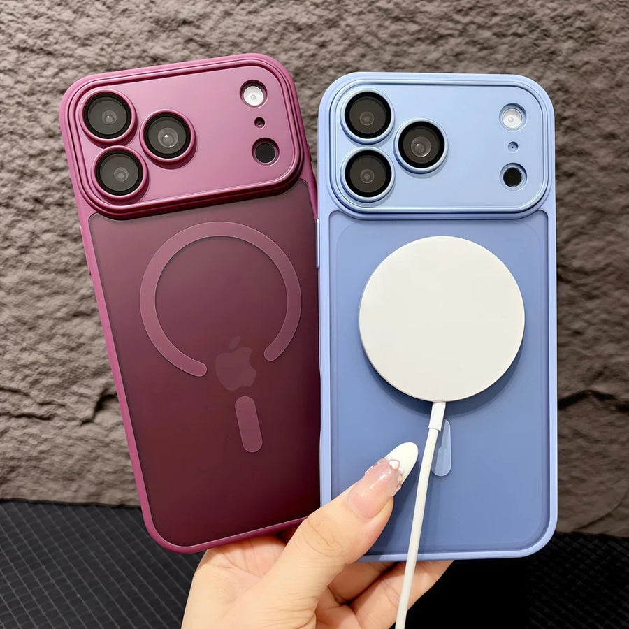 Magnetic matte armor iPhone case