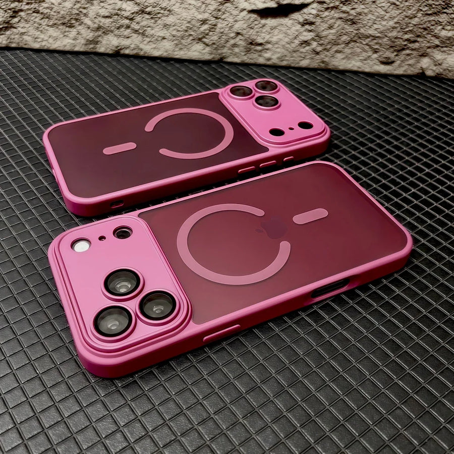 Magnetic matte armor iPhone case