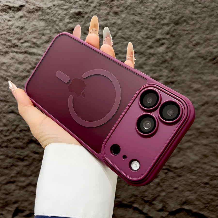 Magnetic matte armor iPhone case