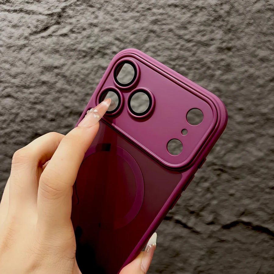 Magnetic matte armor iPhone case